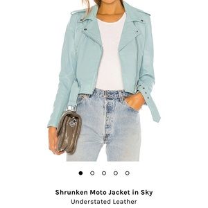 Understated Leather Shrunken Moto Jacket